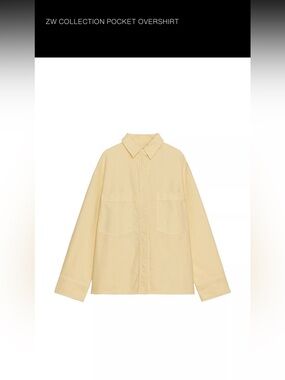 Zara light yellow overshirt
